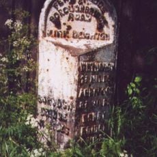 Milestone, N of Wetherby at exit onto A1 by-pass. 2009 by-pass by-passed by new motoway