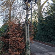 Lamp Post At Entrance To Drive