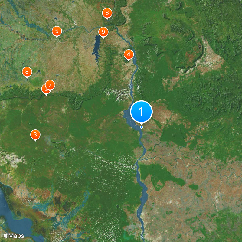 Khone Phapheng Falls Map