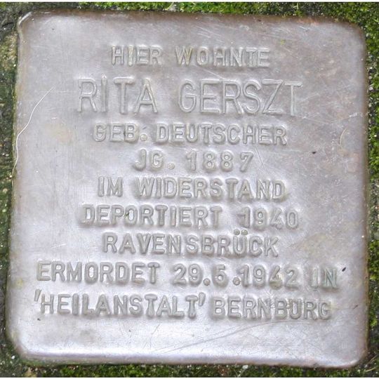Stolperstein en memoria de Rita Gerszt