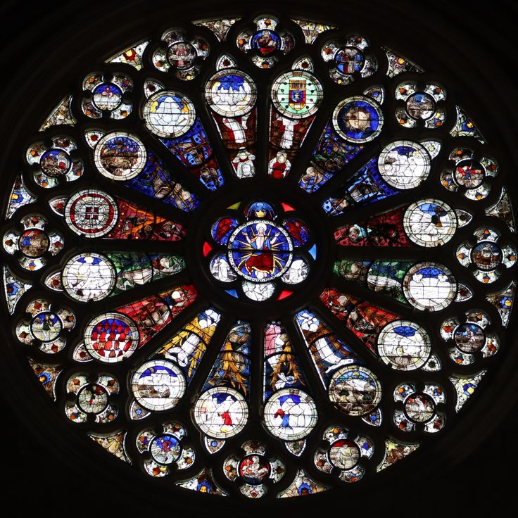 North rose window of Angers Cathedral