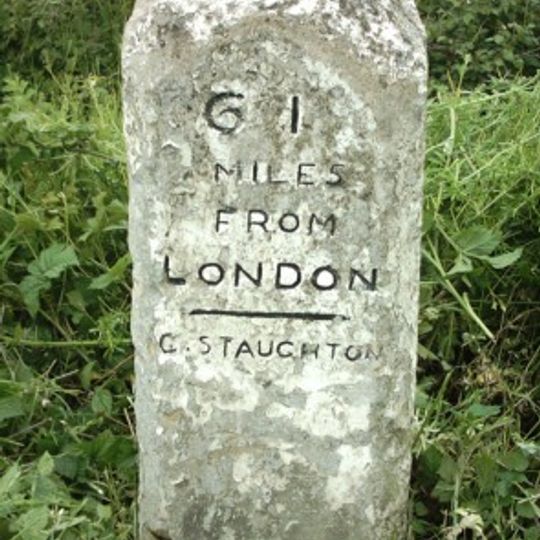 Milestone About 1/2 Mile West Of Village