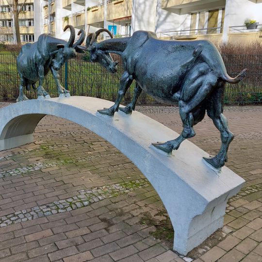 Ziegen auf der Brücke