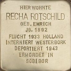 Stolperstein dedicated to Recha Rotschild