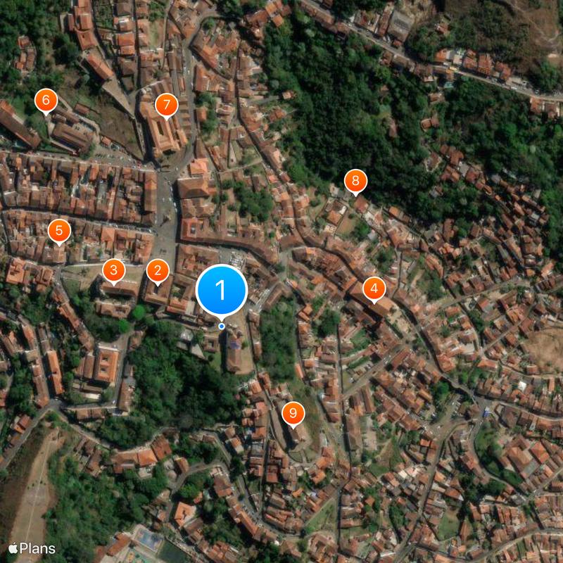 Kościół św. Franciszka z Asyżu w Ouro Preto Mapa