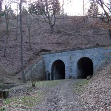 Tunnel under a railway in Senohraby near Pětihosty