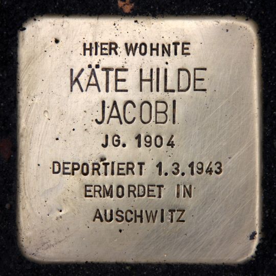 Stolperstein en memoria de Käte Hilde Jacobi