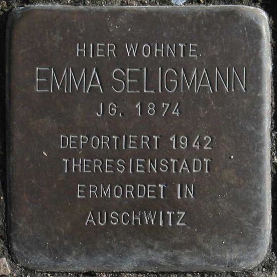 Stolperstein à la mémoire d’Emma Seligmann