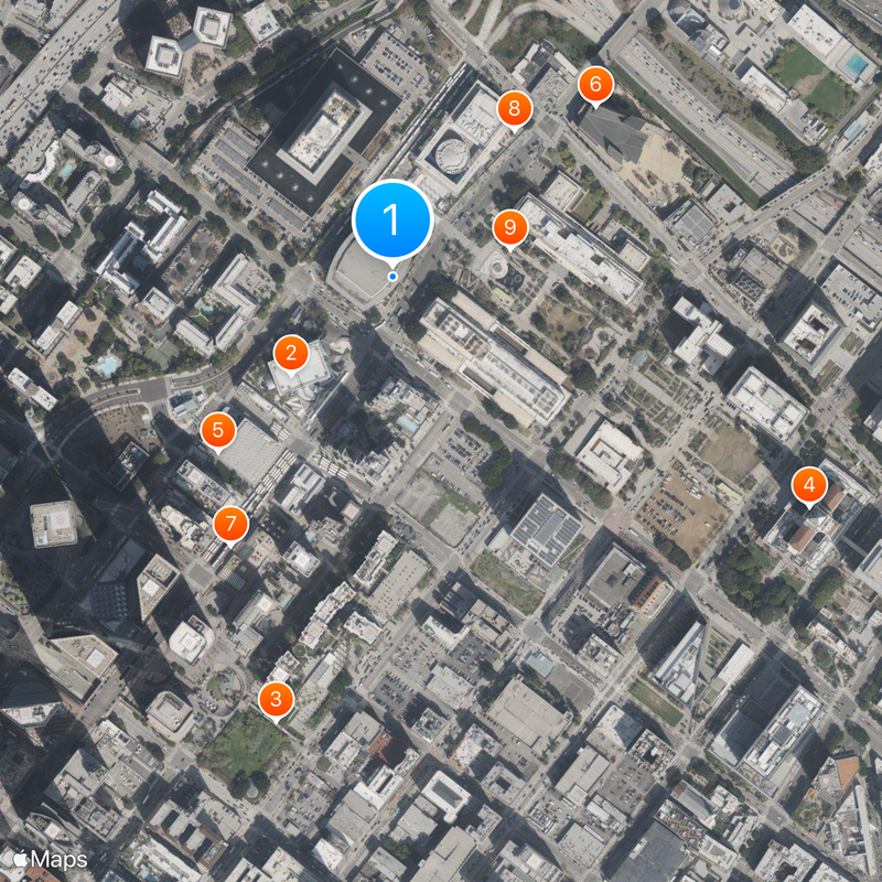Dorothy Chandler Pavilion Mappa