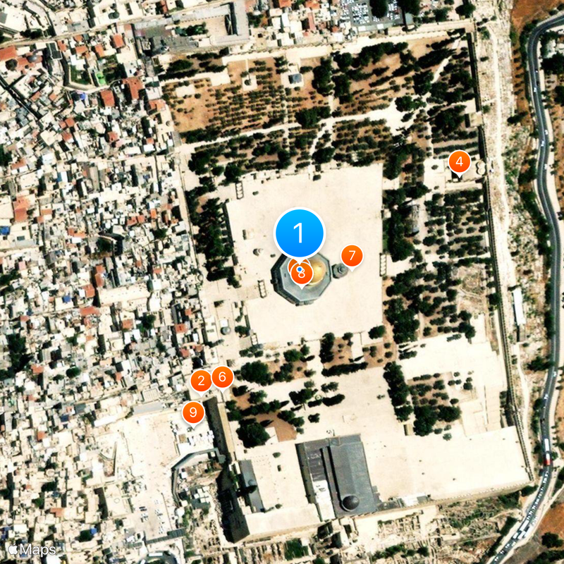 Cúpula da Rocha Mapa