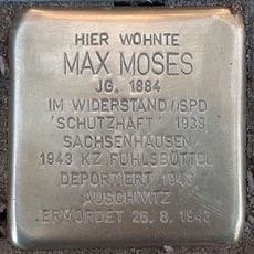 Stolperstein dedicated to Max Moses