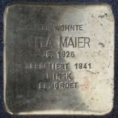 Stolperstein dedicated to Ella Maier