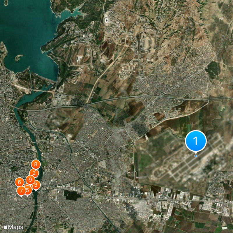 Base aérea de Incirlik Mapa