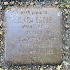 Stolperstein en memoria de Clara Bacher