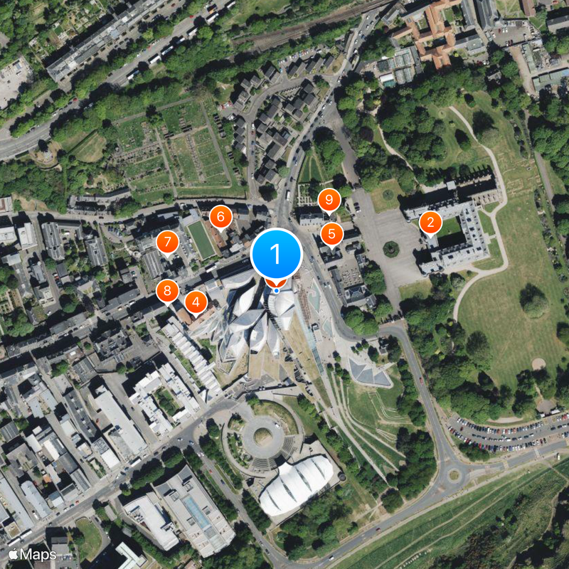 Parlamento Escocés Mapa