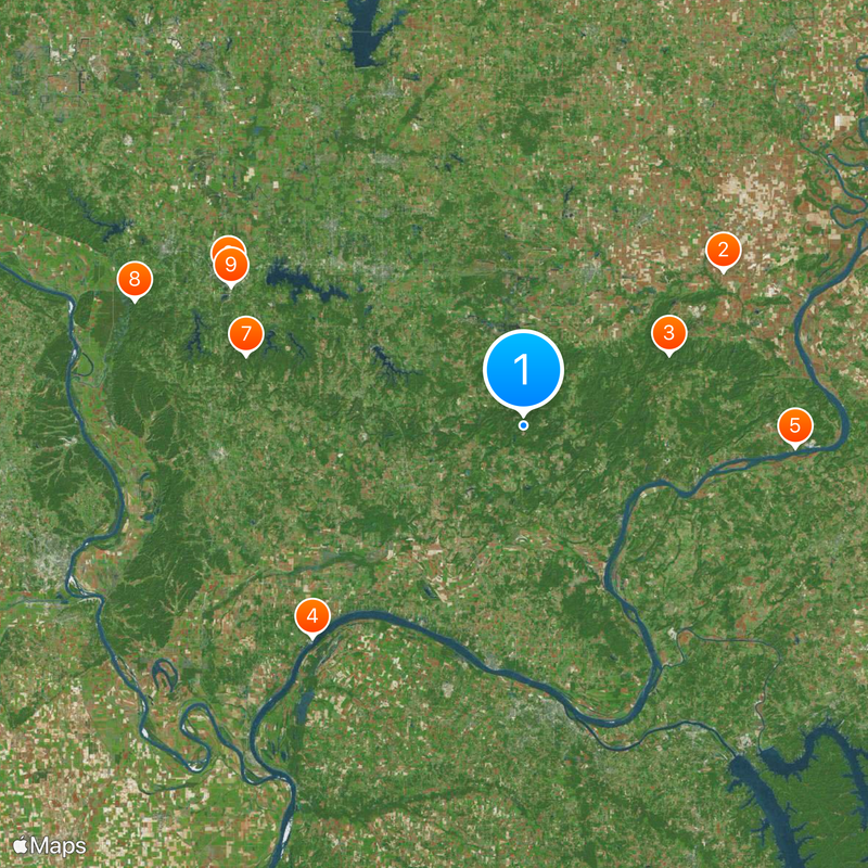 Shawnee National Forest Karte