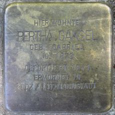 Stolperstein dedicated to Bertha Gansel