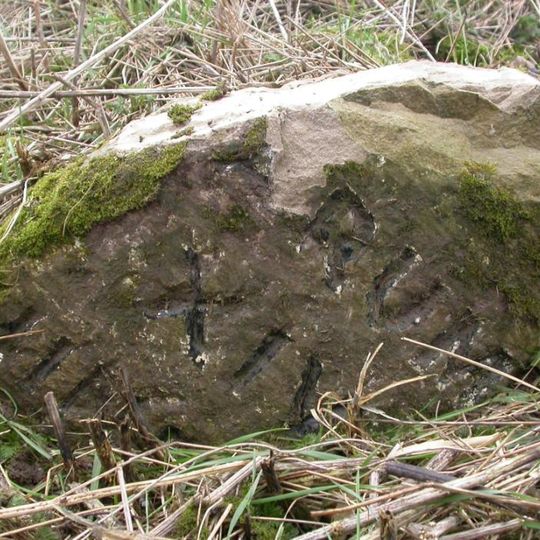 Milestone, Hindon Road; opp. terrace brick cottages E village