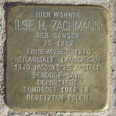 Stolperstein dedicated to Ilse H. Zachmann