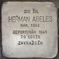 Stolperstein à la mémoire de Heřman Abeles