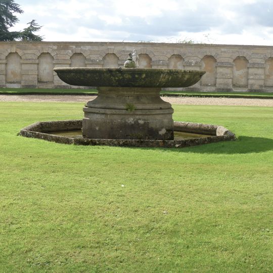 Fountain Basin In North Court Of Grimsthorpe Castle
