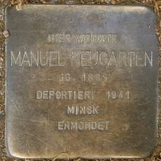 Stolperstein en memoria de Manuel Neugarten