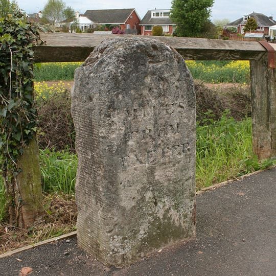 Milestone, West Clyst, just W of the bus stop