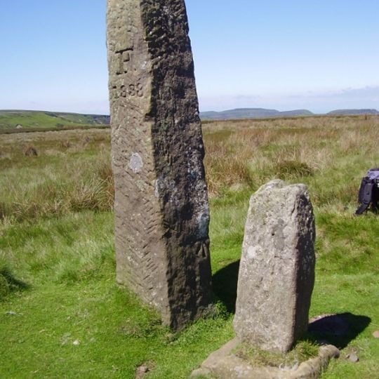 Wayside cross known as Jenny Bradley 1000m north west of Bloworth Crossing on Greenhow Moor