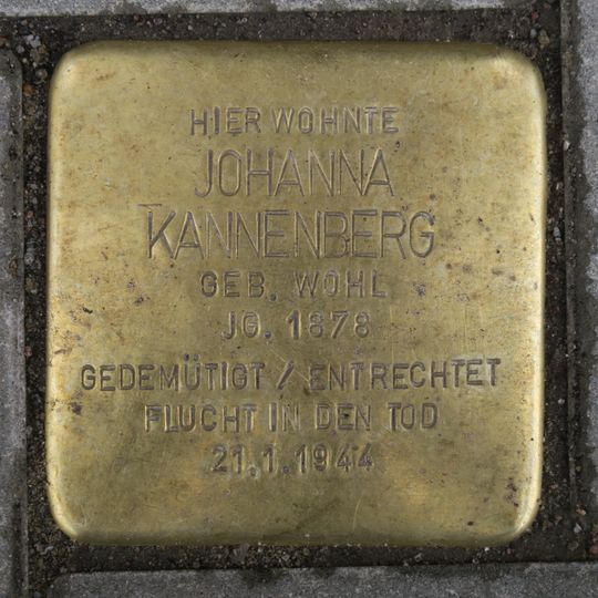 Stolperstein en memoria de Johanna Kannenberg