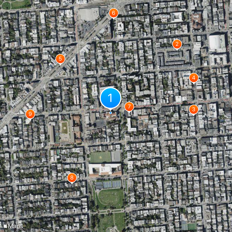 Mission San Francisco de Asís Mapa