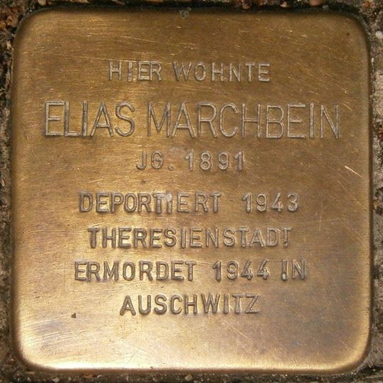 Stolperstein dedicated to Elias Marchbein
