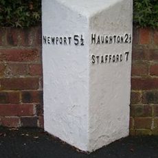 Milepost, Gnosall village