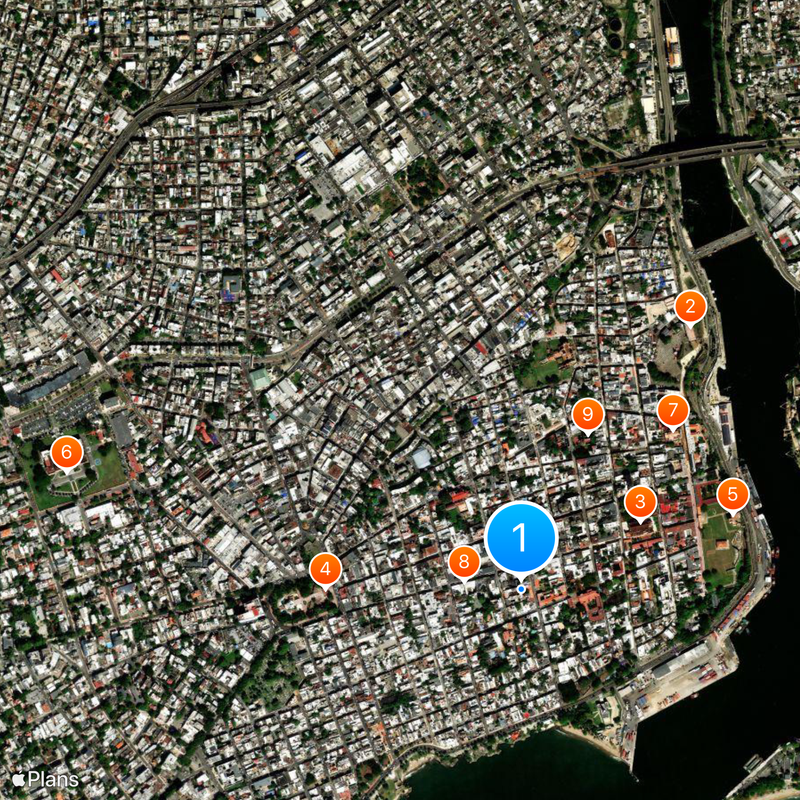 Cidade Colonial de São Domingos Mapa