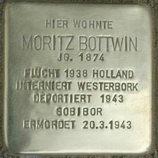 Stolperstein dedicated to Moritz Bottwin