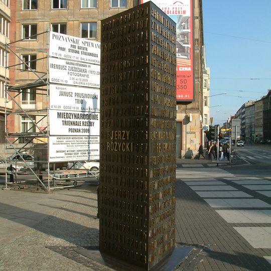 Enigma cryptologist monument in Poznań