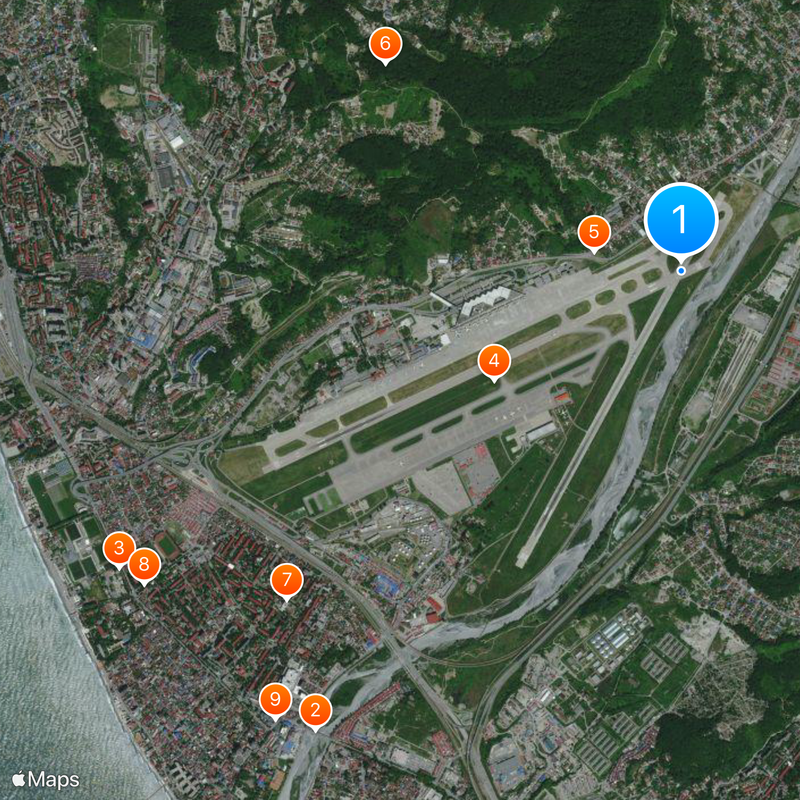 Sochi International Airport Map