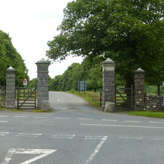 Gate piers at entrance from Buxton to Ashbourne road
