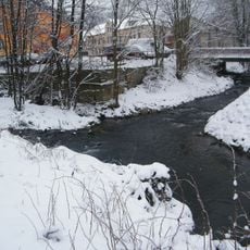 Hraniční silniční most přes Vilémovský potok mezi Dolní Poustevnou a Sebnitz