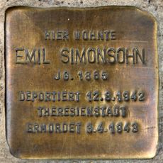 Stolperstein dedicated to Emil Simonsohn