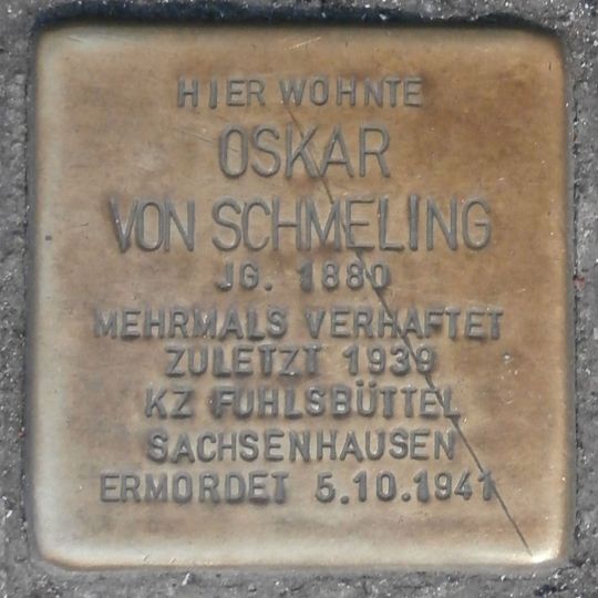 Stolperstein em memória de Oskar von Schmeling