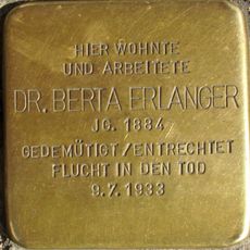 Stolperstein dedicated to Berta Erlanger