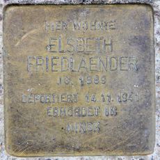 Stolperstein en memoria de Elsbeth Friedlaender