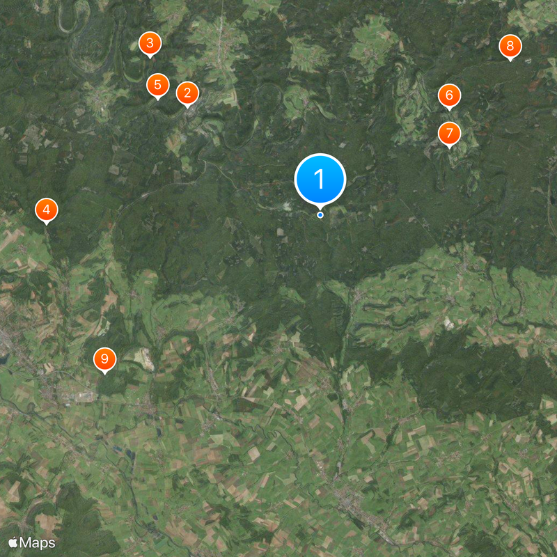 Chateau des Amerois Mapa