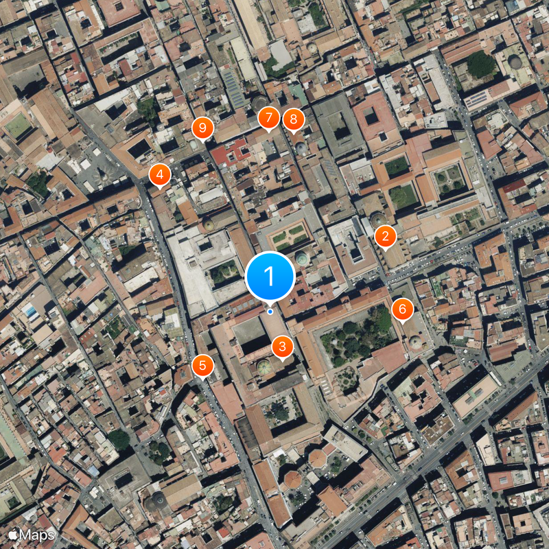 Université de Naples - Frédéric-II Carte