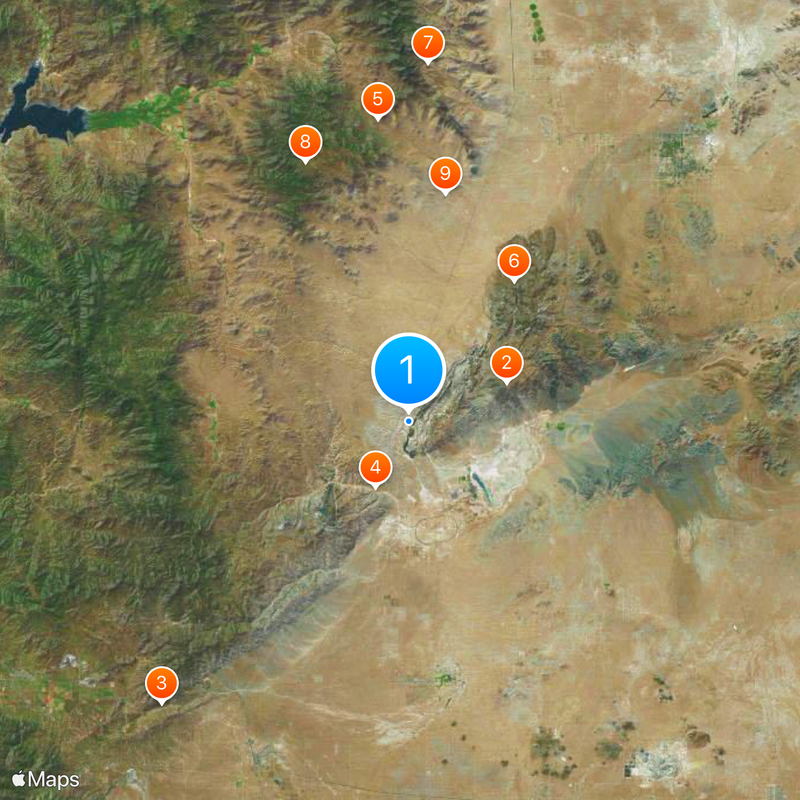 Red Rock Canyon State Park Mapa