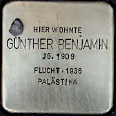 Stolperstein à la mémoire de Günther Benjamin