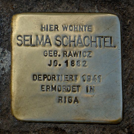 Stolperstein en memoria de Selma Schachtel