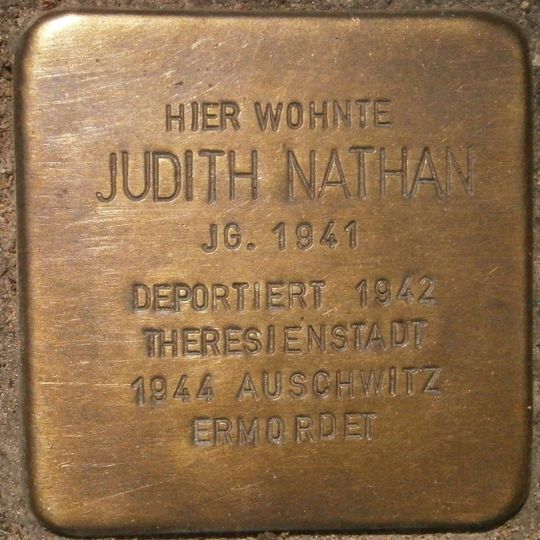 Stolperstein en memoria de Judith Nathan