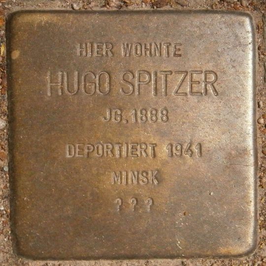 Stolperstein dedicated to Hugo Spitzer