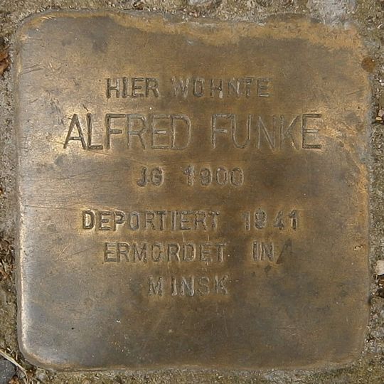 Stolperstein en memoria de Alfred Funke
